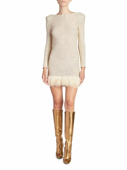 Cheap 😀 Saint Laurent Knot-Back Knit Minidress ❤️ - Image 2