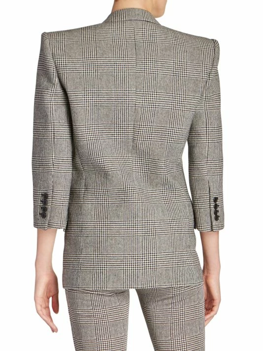 Cheapest 🌟 Saint Laurent Glen Check Double-Breasted Jacket ✨ - Image 5