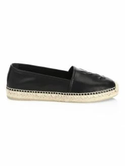 Promo 😍 Saint Laurent Logo Leather Espadrilles 🎁