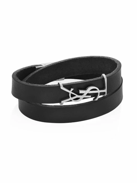 Hot Sale ๐งจ Saint Laurent Wrap-Around Logo Bracelet For Men ๐