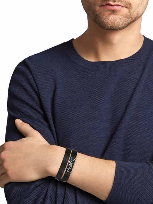 Hot Sale ๐งจ Saint Laurent Wrap-Around Logo Bracelet For Men ๐ - Image 2