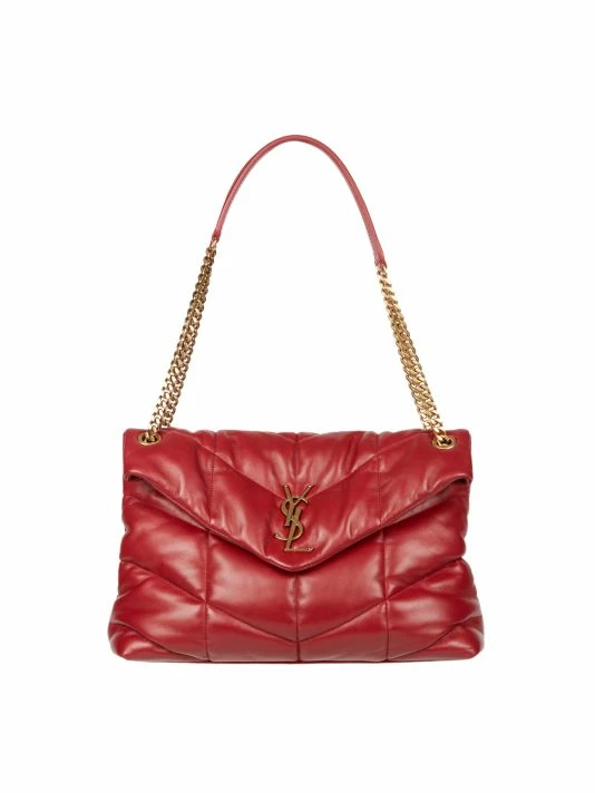 Promo 😀 Saint Laurent Medium Loulou Puffer Leather Shoulder Bag Bianco Cream 🎉 - Image 3