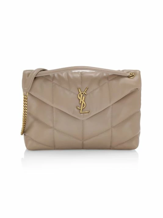 Promo 😀 Saint Laurent Medium Loulou Puffer Leather Shoulder Bag Bianco Cream 🎉 - Image 7