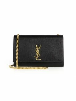 Deals 💯 Saint Laurent Medium Kate Leather Shoulder Bag Black 🔥