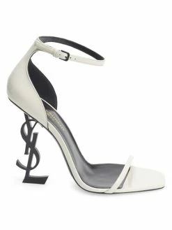 Cheap 👍 Saint Laurent Opyum Leather 🩴 Sandals Black 🌟