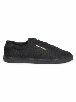 Best Pirce 🎉 Saint Laurent Andy Python-Embossed Leather Low-Top 👟 Sneakers For Men ⌛