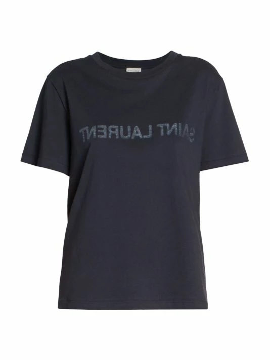 Deals 😀 Saint Laurent Reverse Logo Graphic T-Shirt 🔥