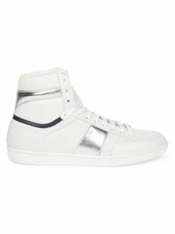 Outlet 🎉 Saint Laurent Court Classic Leather High-Top 👟 Sneakers For Men 👍
