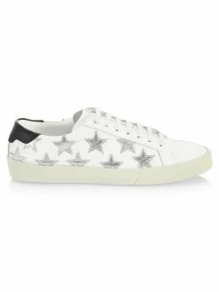 Top 10 ✔️ Saint Laurent Court Classic SL/06 Metallic Star Leather 👟 Sneakers 🔔