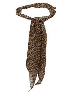 Hot Sale 😉 Saint Laurent Lavallière Leopard-Print Silk Scarf 👍
