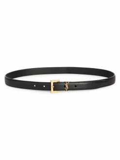 Top 10 ✨ Saint Laurent Monogram Leather Belt Bianco Crema 😉