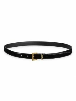 Promo 🥰 Saint Laurent Monogram Skinny Patent Leather Belt ⭐