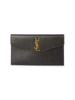 Outlet 😉 Saint Laurent Uptown Leather Clutch 👏