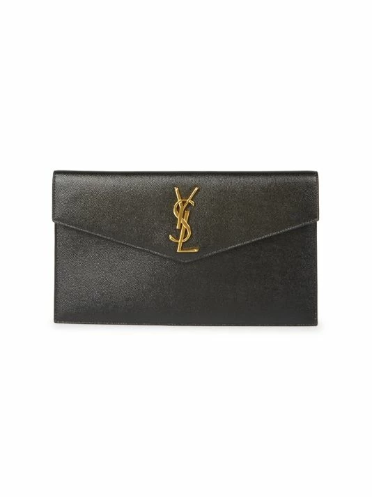 Outlet 😉 Saint Laurent Uptown Leather Clutch 👏