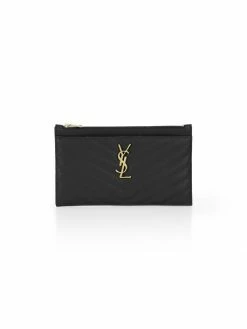 Coupon ❤️ Saint Laurent Monogram Matelassé Leather Zip Pouch 👍