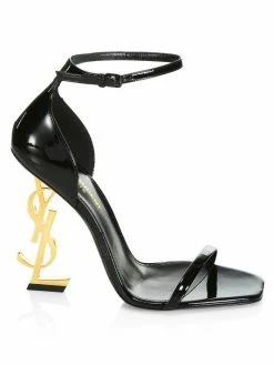 Promo ⌛ Saint Laurent Opyum Patent Leather 🩴 Sandals 💯