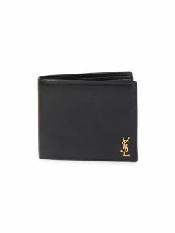 Flash Sale 👍 Saint Laurent Tiny Monogram East/West Leather Wallet For Men ✔️