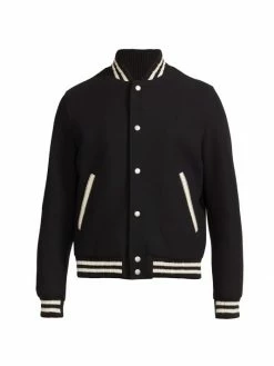 Wholesale ✔️ Saint Laurent Teddy College Varsity Jacket For Men 🔥