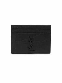Promo 🌟 Saint Laurent Embossed Leather Cardholder For Men 😀