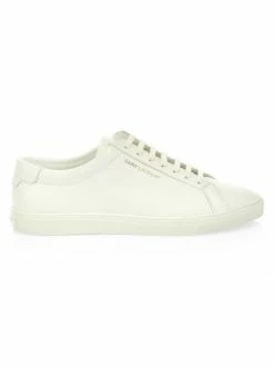 Coupon 💯 Saint Laurent Andy Leather Low-Top 👟 Sneakers For Men Black 🧨