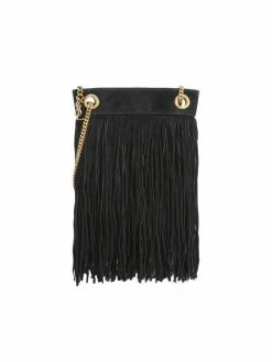 Cheapest 🛒 Saint Laurent Small Grace Fringe Leather Shoulder Bag Dusty Grey Dusty Grey 🤩