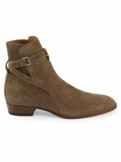 New 🎉 Saint Laurent Wyatt Suede Ankle 🥾 Boots For Men 🔔