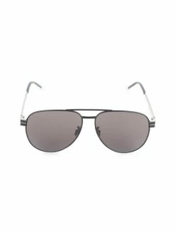 Discount 🎁 Saint Laurent 60MM Aviator 👓 Sunglasses For Men 🔔