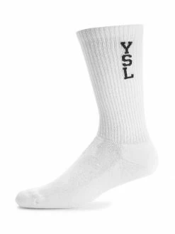 Promo ✔️ Saint Laurent Cotton Logo 🧦 Socks For Men ✔️