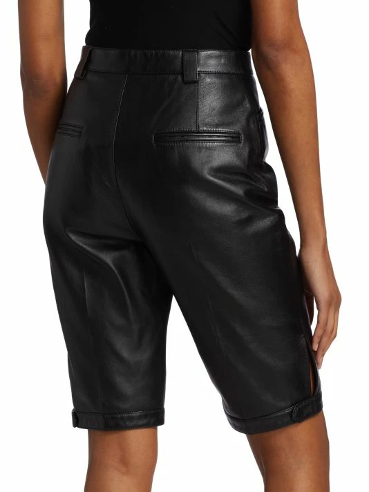 Coupon 🎁 Saint Laurent Leather Bermuda Shorts 🎁 - Image 4