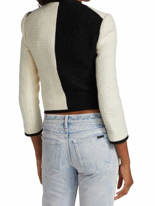 Budget 🥰 Saint Laurent Two-Tone Tweed Jacket 🌟 - Image 5