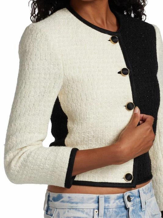 Budget 🥰 Saint Laurent Two-Tone Tweed Jacket 🌟 - Image 6