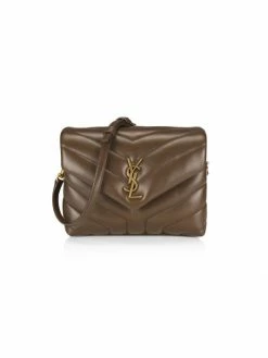 Best Sale 😉 Saint Laurent Mini Loulou Matelassé Leather Shoulder Bag Dark Beige ⭐