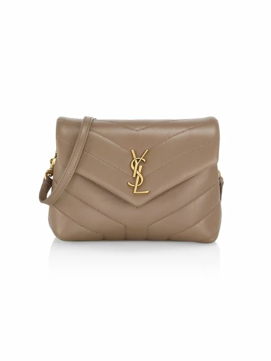 Best Sale 😉 Saint Laurent Mini Loulou Matelassé Leather Shoulder Bag Dark Beige ⭐ - Image 3