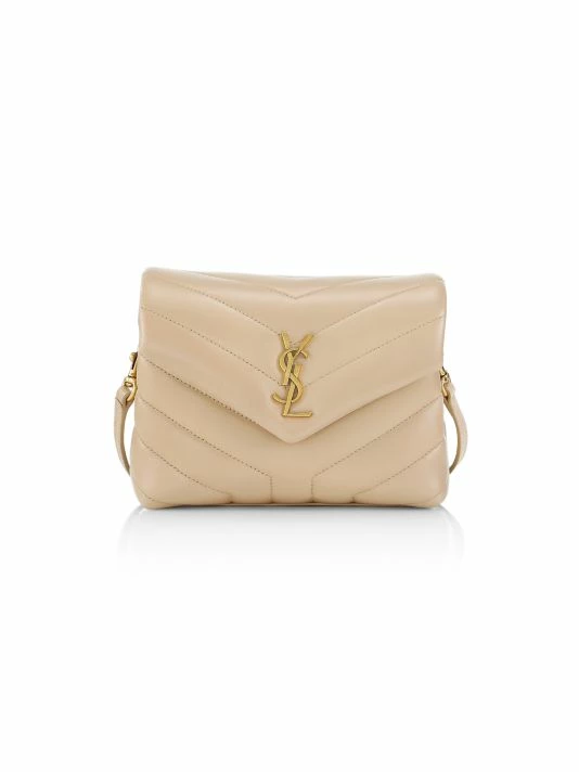 Best Sale 😉 Saint Laurent Mini Loulou Matelassé Leather Shoulder Bag Dark Beige ⭐ - Image 4