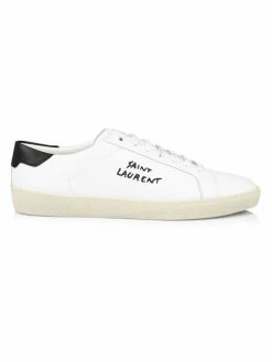 Coupon 😉 Saint Laurent Signa Low-Top Leather 👟 Sneakers For Men 🎁