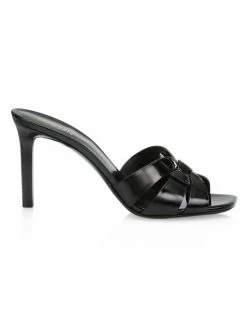 Cheapest 😍 Saint Laurent Tribute 85MM Calfskin Mules 🛒