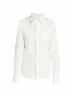 Best deal ⌛ Saint Laurent Cotton-Linen Blouse 🌟
