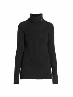 Coupon ❤️ Saint Laurent Ribbed Virgin Wool Turtleneck Noir 😍