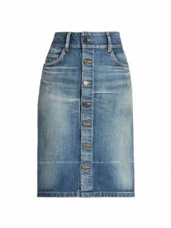 Wholesale 🧨 Saint Laurent 90s High-Rise Denim Pencil 👗 Skirt ⌛