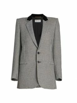 Cheap 🔔 Saint Laurent Houndstooth Jacket 😀