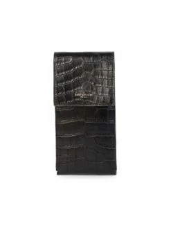 Promo ✔️ Saint Laurent Croc-Embossed Leather Phone Holder For Men 🎁