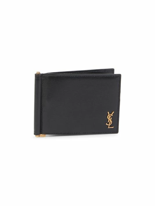 New 😉 Saint Laurent Leather Logo Wallet For Men 🌟