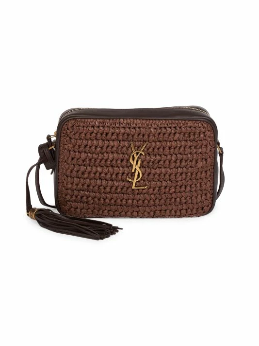 Deals โจ Saint Laurent Lou Raffia Camera Bag Beige โ๏ธ - Image 5