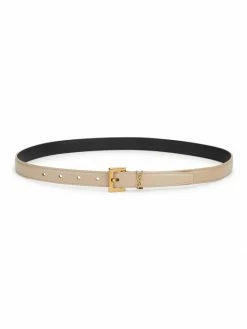 Outlet 🤩 Saint Laurent Monogram Lacquer Leather Belt Crema Soft ❤️