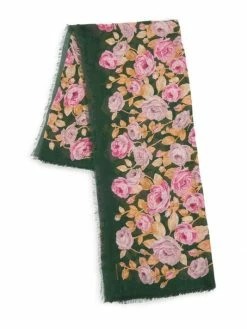 Best reviews of 🧨 Saint Laurent Grand Carre Rose-Print Scarf 🎁